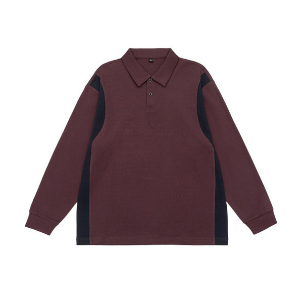 Long Sleeve Turn-Down Collar T-Shirt Men