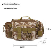 Multifunctional Rod Waist Bag Single Room Backpack Fishing Crossbody Bag