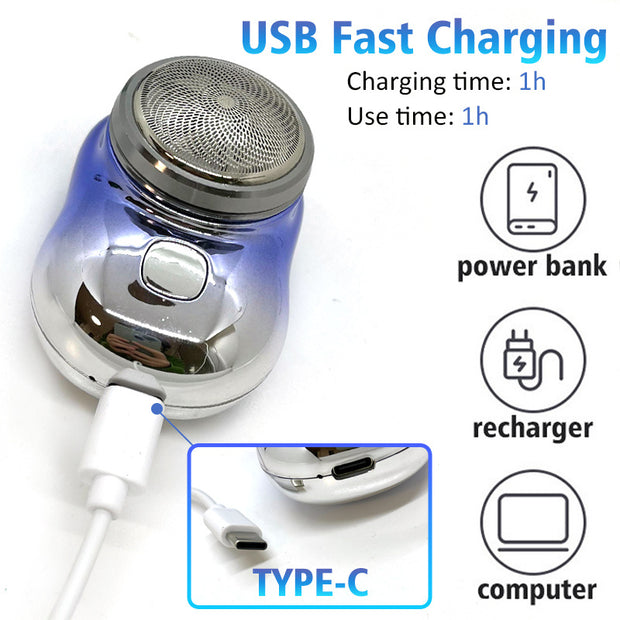 Cordless Shavers Rechargeable USB Electric Shaver Wet & Dry Painless Small Size Machine Shaving For Men
