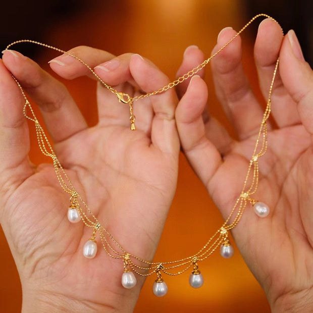 Vintage Freshwater Pearl Necklace For Women