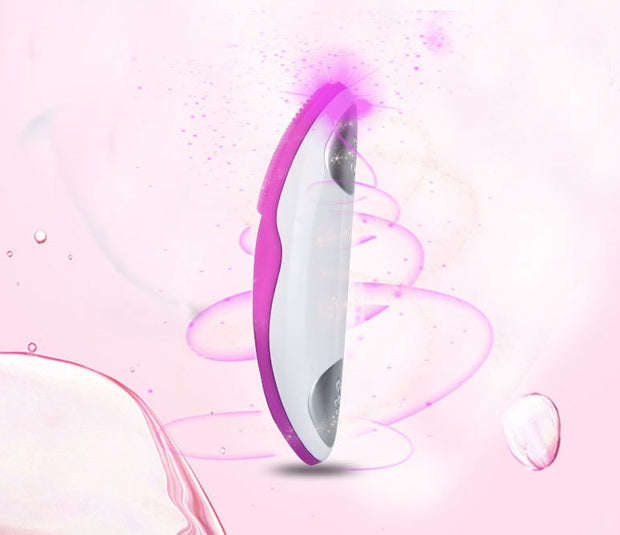 JM-101 Facial Pore Cleaner in pink, featuring electric rotation for deep cleansing and blackhead removal.