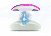 Facial Pore Cleaner JM-101 demonstrating electric rotation function with anion therapy in pink and white design.