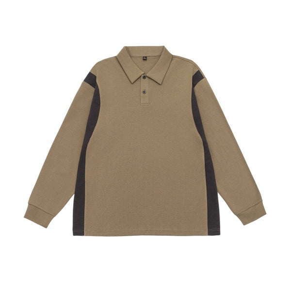 Long Sleeve Turn-Down Collar T-Shirt Men