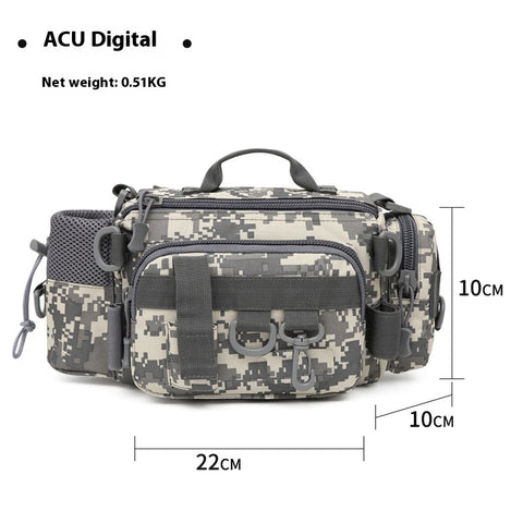 Multifunctional Rod Waist Bag Single Room Backpack Fishing Crossbody Bag