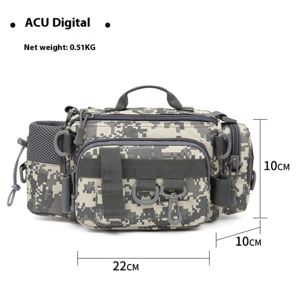 Multifunctional Rod Waist Bag Single Room Backpack Fishing Crossbody Bag