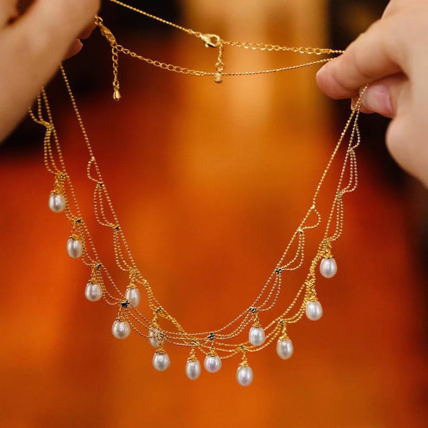 Vintage Freshwater Pearl Necklace For Women