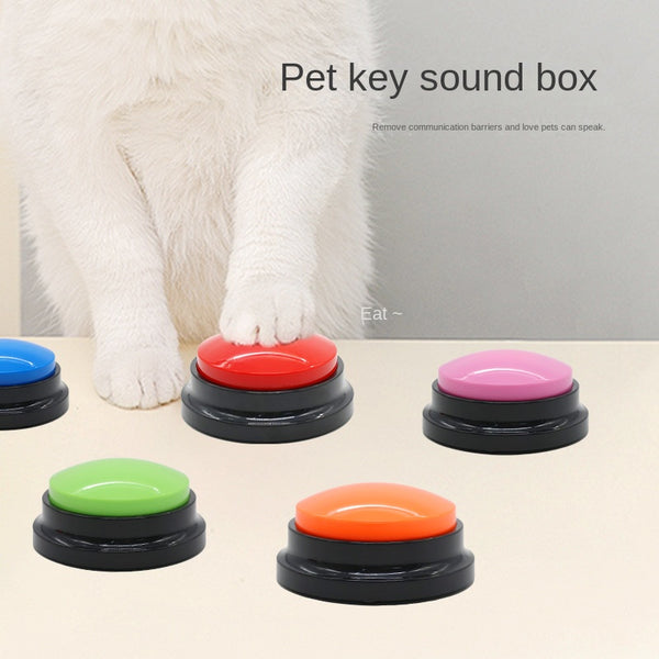 Dog Talking Button Pet Communication Key Sound Maker Cat Bell Toy Supplies Voice Recording Training Device