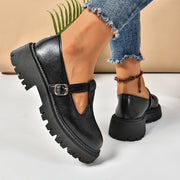 Thick Bottom Retro Shoes Female Plus Size