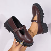 Thick Bottom Retro Shoes Female Plus Size