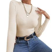 Autumn And Winter Thin Half Turtleneck Slim Fit Sweater Women