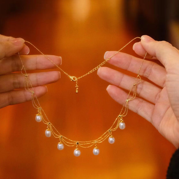 Vintage Freshwater Pearl Necklace For Women