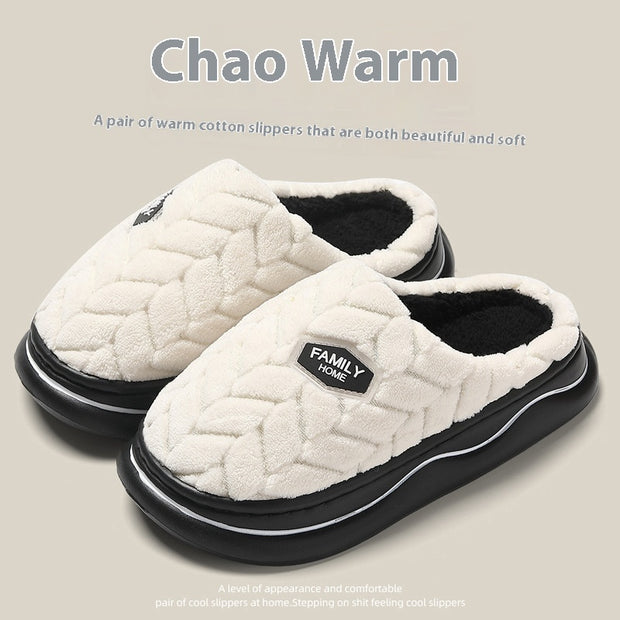 Thick Bottom Non-stinky Feet Home Indoor Non-slip Winter Fluffy Slippers