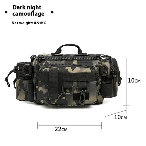 Multifunctional Rod Waist Bag Single Room Backpack Fishing Crossbody Bag