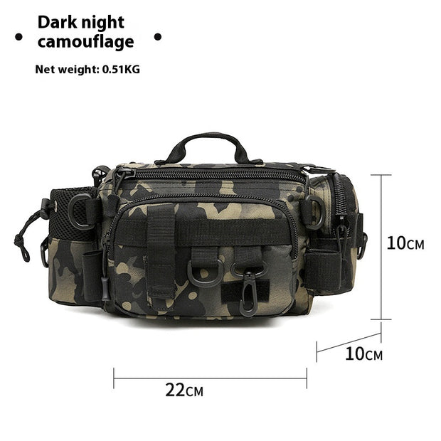 Multifunctional Rod Waist Bag Single Room Backpack Fishing Crossbody Bag