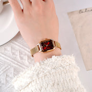 Simple All-match Casual Watch Women's Square Retro